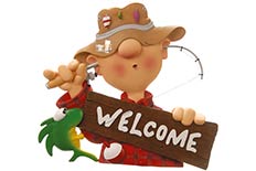 Fishing Welcome Sign