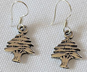 Small cedar tree earrings