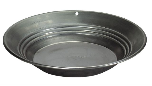 Steel gold pan